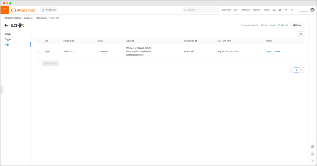 Docker tag repository ACR