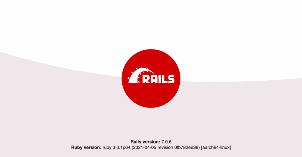 rails welcome homepage